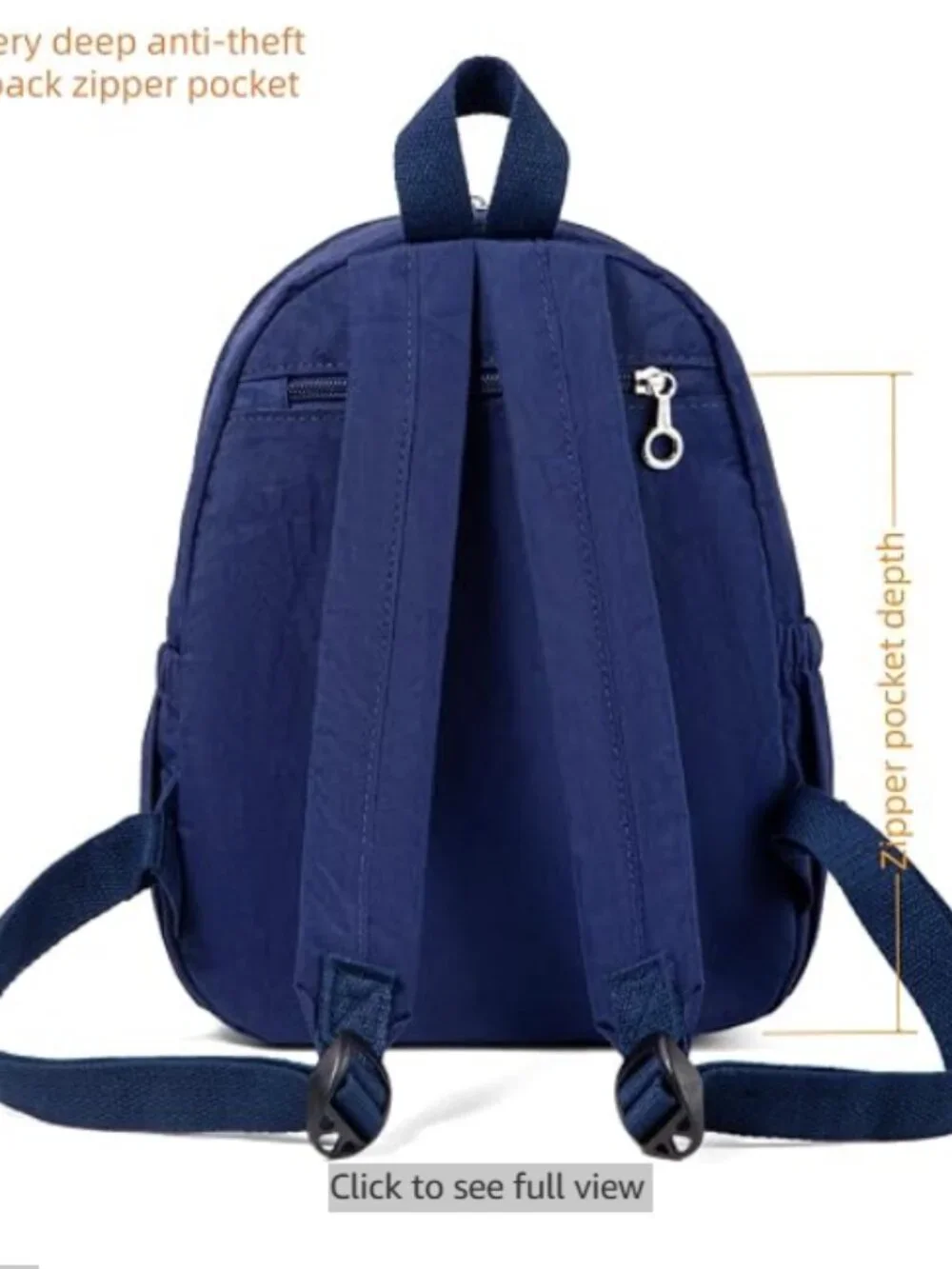 Mini Nylon Lightweight Backpack Durable Travel Hiking Blue Casual